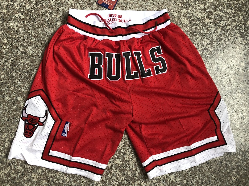 2020 Men NBA Chicago Bulls red shorts style 4->chicago bulls->NBA Jersey